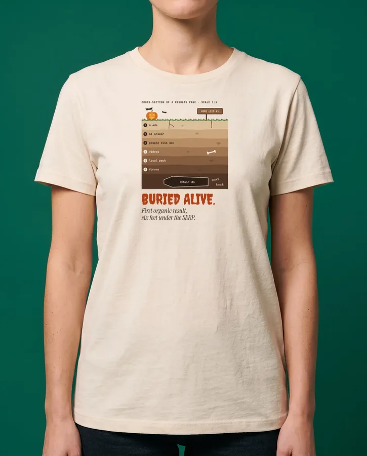 Buried alive under the SERP – T-shirts