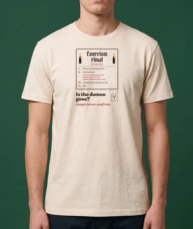 Exorcism by disavow file – T-shirts
