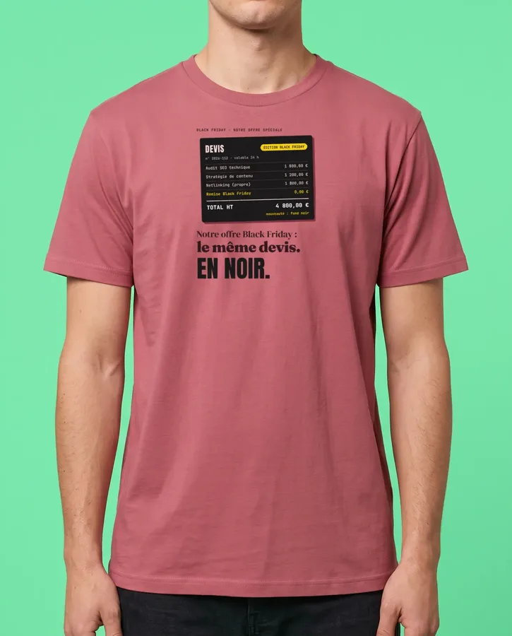 Le même devis, en noir – T-shirts