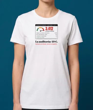 Auditoría de 49 €, 3.412 errores críticos – Camisetas