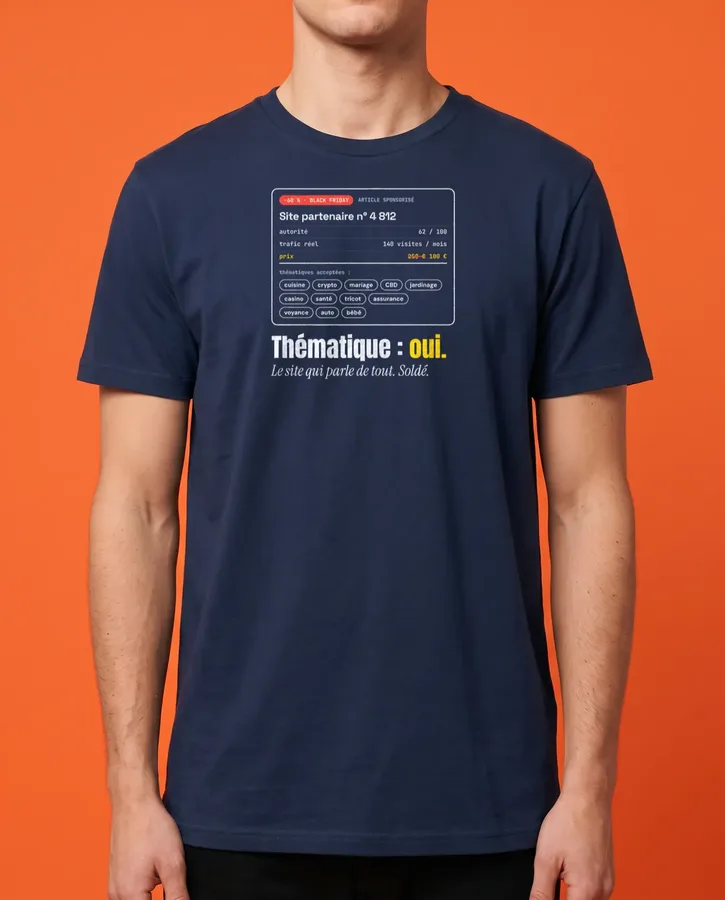 Site généraliste, thématique : oui – T-shirts
