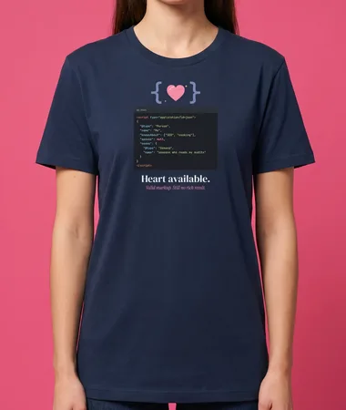 Structured data, heart available – T-shirts