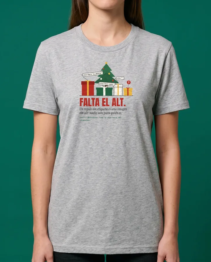 Un regalo sin etiqueta, una imagen sin alt – Camisetas