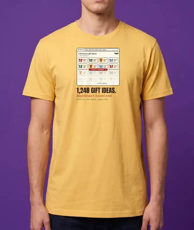 1,248 gift ideas, Googlebot saw 8 – T-shirts