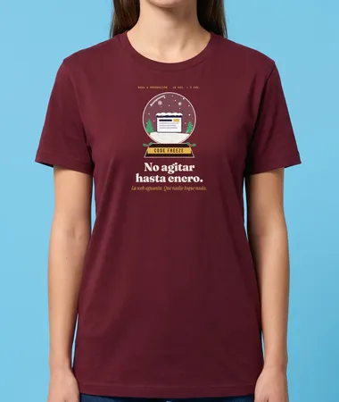 Code freeze: no agitar hasta enero – Camisetas