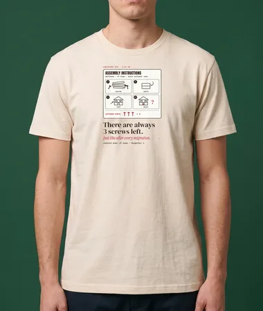 Assembling the present, like a migration – T-shirts