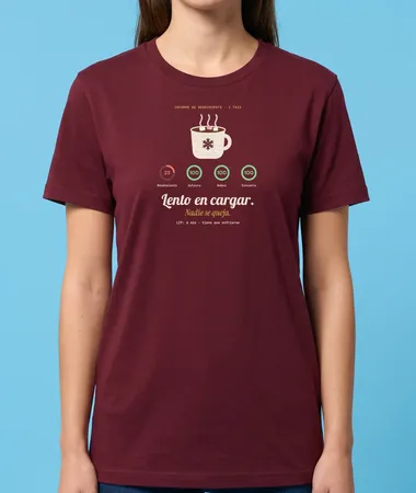 Chocolate caliente, lento en cargar – Camisetas