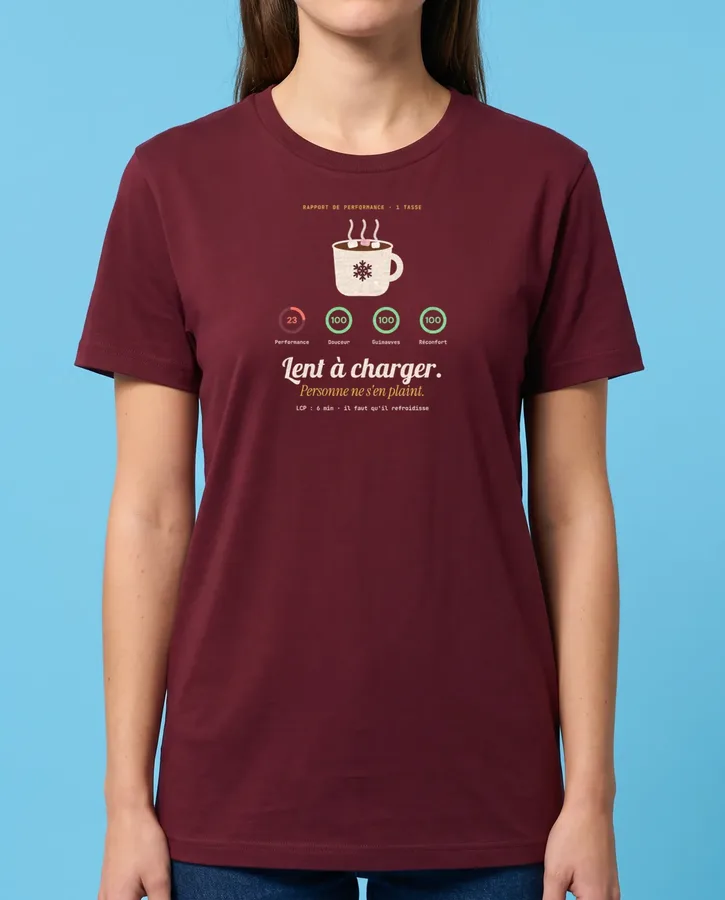 Chocolat chaud, lent à charger – T-shirts