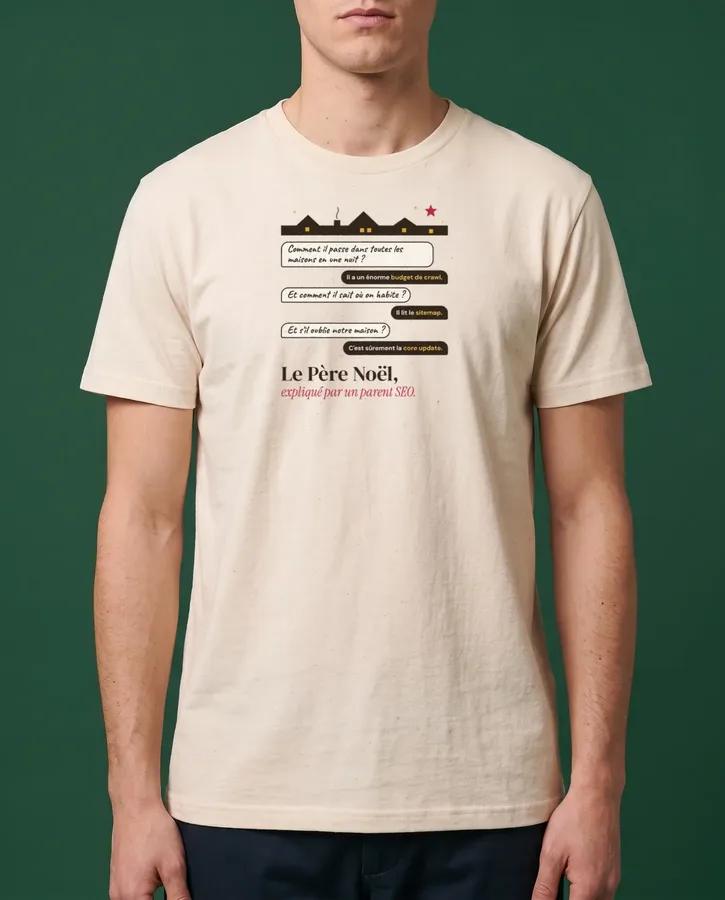 Le Père Noël expliqué par un parent SEO – T-shirts