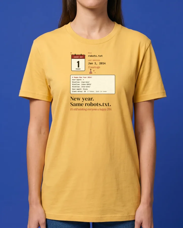New year, same robots.txt – T-shirts