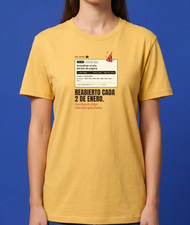 © 2019, reabierto cada 2 de enero – Camisetas