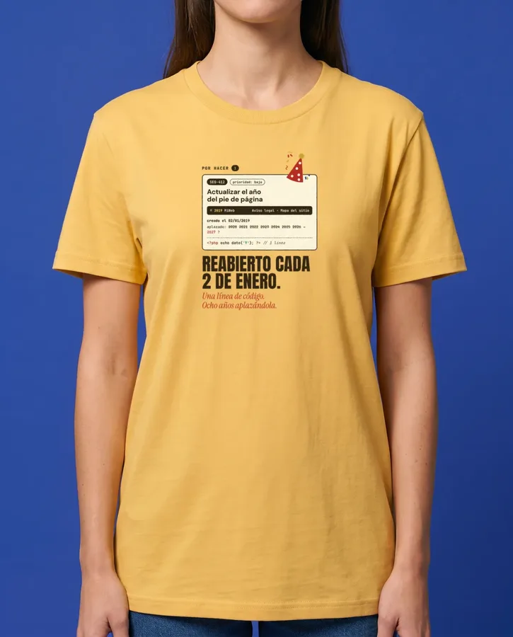 © 2019, reabierto cada 2 de enero – Camisetas