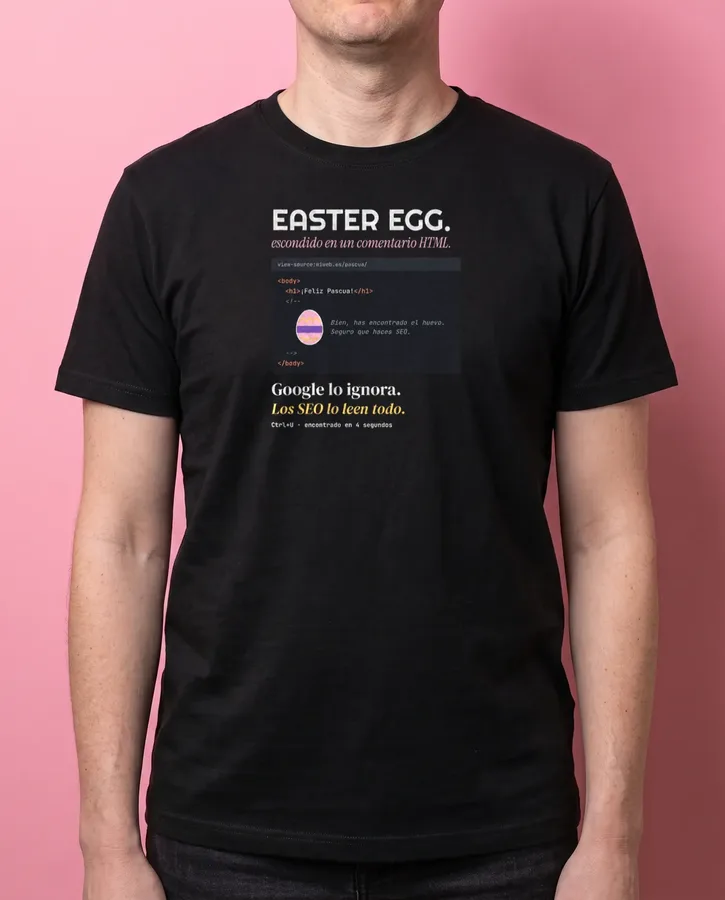 Easter egg en un comentario HTML – Camisetas