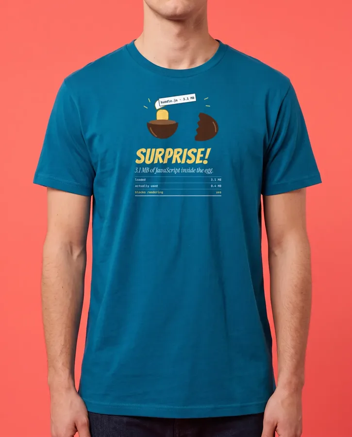 Surprise egg: 3 MB of JavaScript – T-shirts