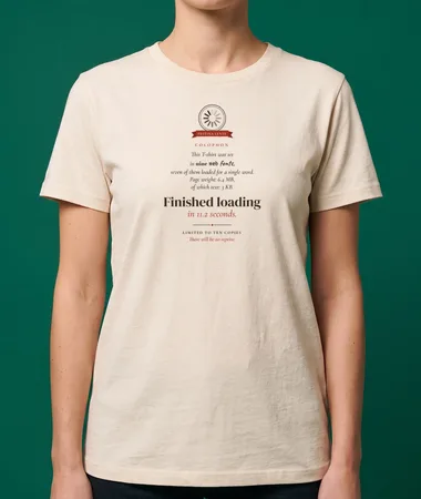 Finished loading: a web colophon – T-shirts