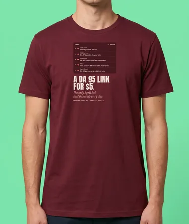 A DA 95 link for $5, the daily April fool – T-shirts