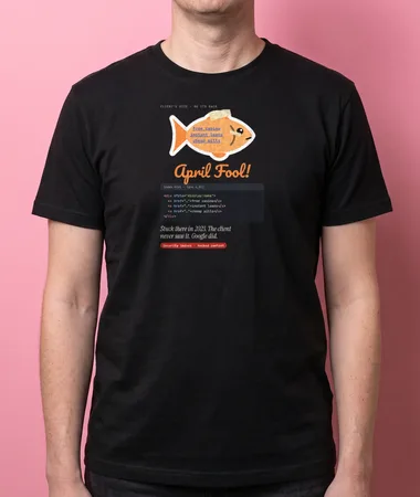 A paper fish on its back since 2023 – T-shirts