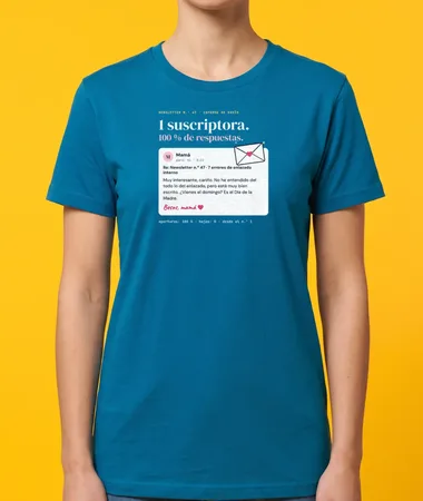 Newsletter: 1 suscriptora, 100 % de respuestas – Camisetas
