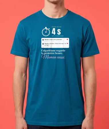Première réaction en 4 secondes : maman – T-shirts