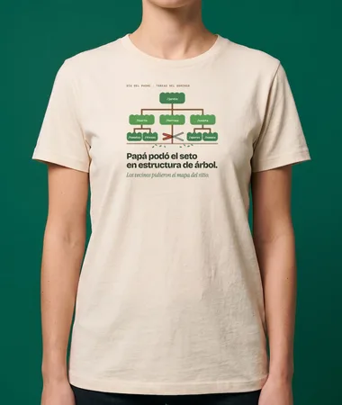 Papá podó el seto en estructura de árbol – Camisetas