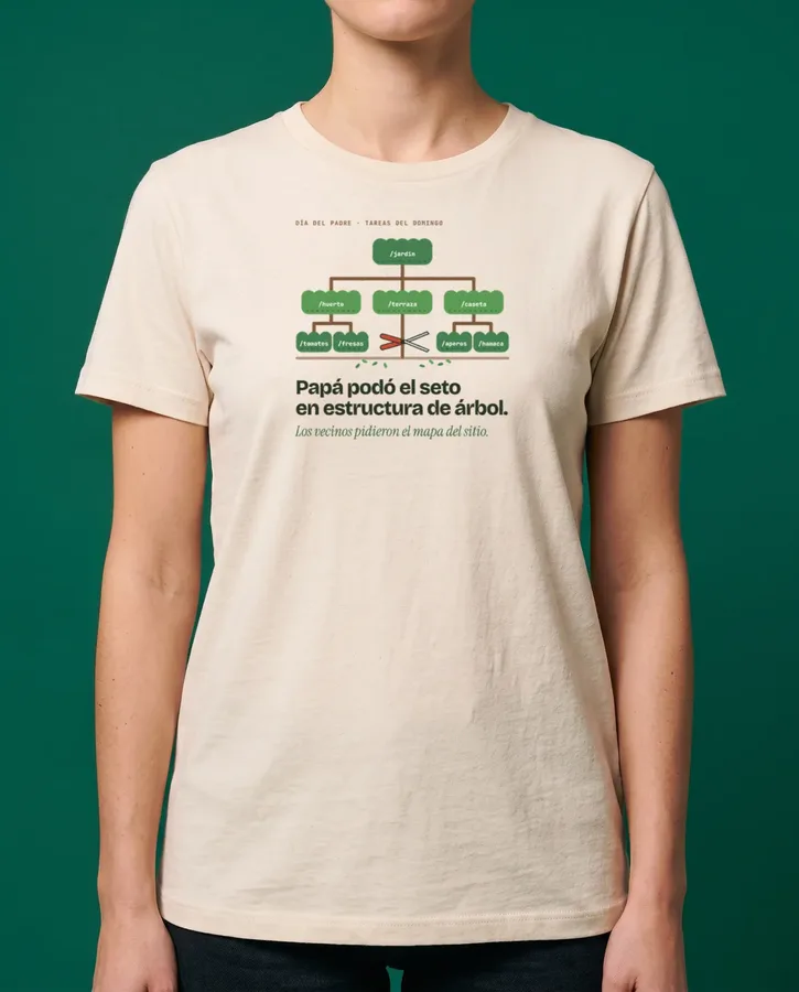 Papá podó el seto en estructura de árbol – Camisetas