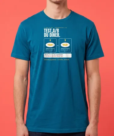 Test A/B du dîner : pâtes contre pâtes – T-shirts