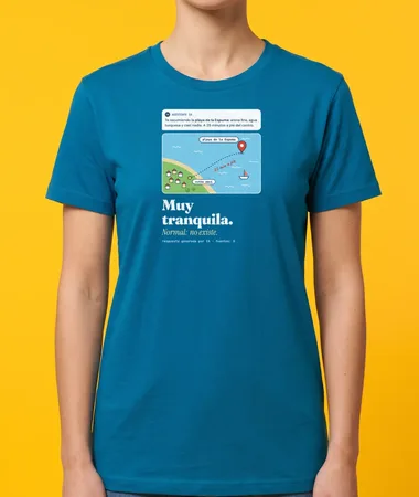 La playa tranquila que recomienda la IA – Camisetas