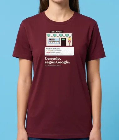 Cerrado, según Google – Camisetas