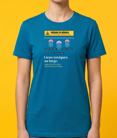 Alerte méduses : liens toxiques au large – T-shirts