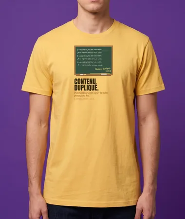 Cent lignes de contenu dupliqué – T-shirts
