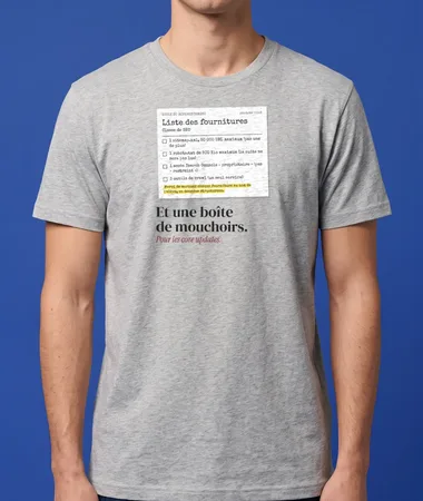 La liste des fournitures du SEO – T-shirts