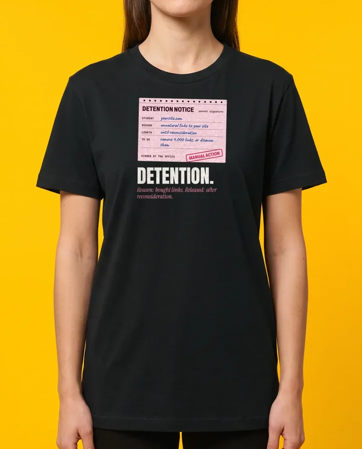 Detention: manual action – T-shirts